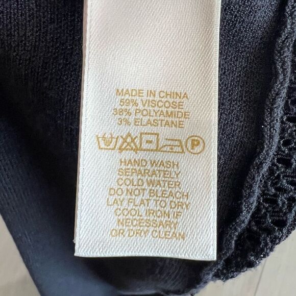 Kate Spade Open Cable Sweater Tank Knit Dress Fit and Flare Black Size Medium - Picture 6 of 8